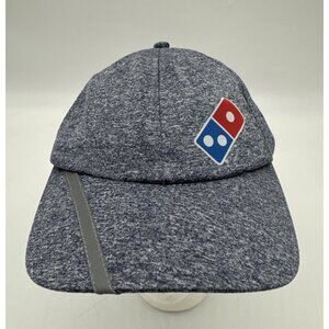 Dominos Hat Cap Pizza Employee Baseball Logo Gray Adjustable Strap Back